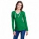 LAT LA3538 Ladies Long Sleeve Fine Jersey Lace-Up T-Shirt