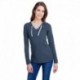 LAT LA3538 Ladies Long Sleeve Fine Jersey Lace-Up T-Shirt