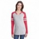 LAT 3534 Ladies Gameday Mash-Up Long Sleeve Fine Jersey T-Shirt