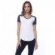 StarTee ST1432 Ladies CVC Varsity V-Neck T-Shirt