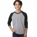 Next Level Apparel 3352 Youth CVC 3/4-Sleeve Raglan