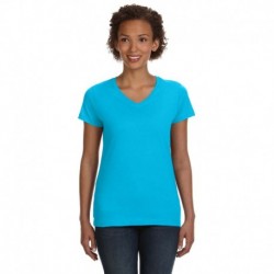 LAT 3507 Ladies V-Neck Fine Jersey T-Shirt