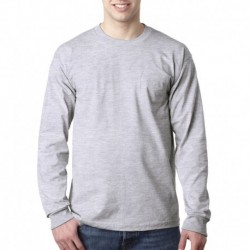 Bayside BA8100 Adult 6.1 oz., 100% Cotton Long Sleeve Pocket T-Shirt