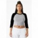 Bella + Canvas 1200 Ladies Micro Ribbed 3/4 Raglan Baby Tee