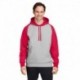 Team 365 TT96CB Unisex Zone HydroSport Heavyweight Colorblock Hooded Sweatshirt