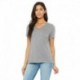 Bella + Canvas 6405CVC Ladies Relaxed Heather CVC Jersey V-Neck T-Shirt