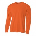 A4 N3253 Men's Birds-Eye Mesh Long Sleeve T-Shirt