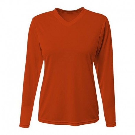 A4 NW3425 Ladies Long-Sleeve Sprint V-Neck T-Shirt