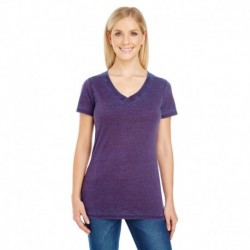 Threadfast Apparel 215B Ladies Cross Dye Short-Sleeve V-Neck T-Shirt