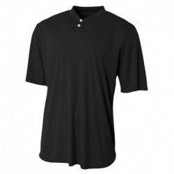 A4 N3143 Adult Tek 2-Button Henley Jersey