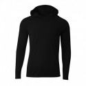 A4 N3409 Men's Cooling Performance Long-Sleeve Hooded T-shirt