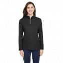 Core365 CE405W Ladies Fusion ChromaSoft Pique Quarter-Zip