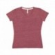 LAT 3591 Ladies V-Neck Harborside Melange Jersey T-Shirt