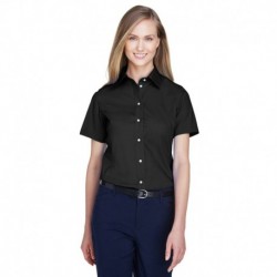 Devon & Jones D620SW Ladies Crown Collection Solid Broadcloth Short-Sleeve Woven Shirt