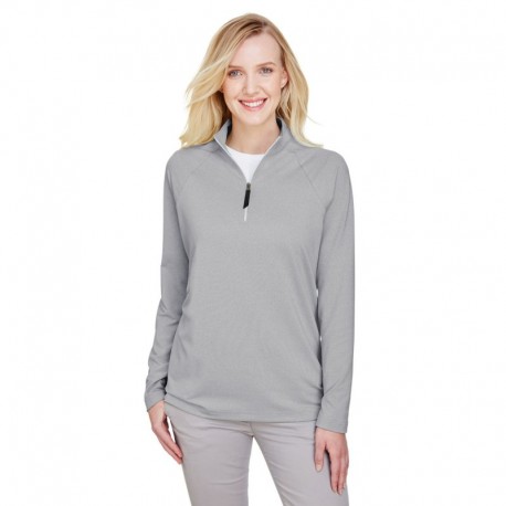 Devon & Jones DG480W CrownLux Performance Ladies Clubhouse Micro-Stripe Quarter-Zip