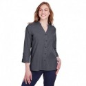 Devon & Jones DG562W Ladies Crown Collection Stretch Pinpoint Chambray 3/4 Sleeve Blouse