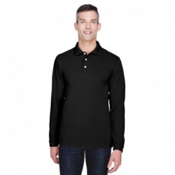 Harriton M265L Men's 5.6 oz. Easy Blend Long-Sleeve Polo