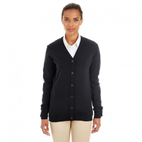 Harriton M425W Ladies Pilbloc V-Neck Button Cardigan Sweater