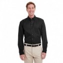 Harriton M581T Men's Tall Foundation 100% Cotton Long-Sleeve Twill Shirt with Teflon