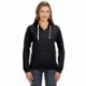 J America JA8836 Ladies Sydney Brushed V-Neck Hooded Sweatshirt