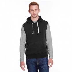 J America JA8877 Adult Triblend Fleece Sleeveless Hooded Sweatshirt