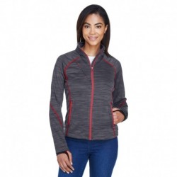 North End 78697 Ladies Flux Melange Bonded Fleece Jacket