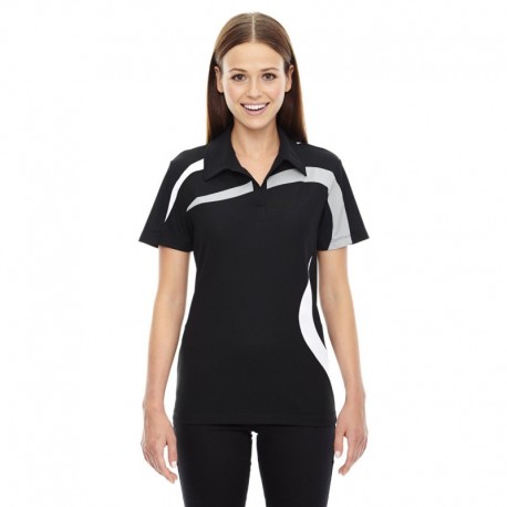 North End 78645 Ladies Impact Performance Polyester Pique Colorblock Polo