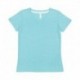 LAT 3591 Ladies V-Neck Harborside Melange Jersey T-Shirt