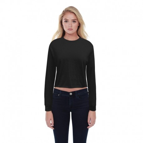 StarTee ST1170 Ladies Long-Sleeve Crop Boyfriend T-Shirt