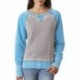 J America JA8927 Ladies Zen Contrast Crew