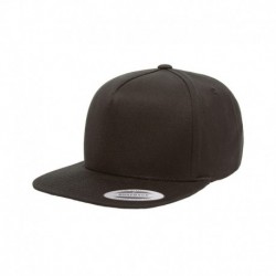 Yupoong Y6007 Adult 5-Panel Cotton Twill Snapback Cap