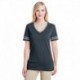 Jerzees 602WVR Ladies TRI-BLEND Varsity V-Neck T-Shirt