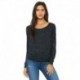 Bella + Canvas 8850 Ladies Flowy Long-Sleeve Off Shoulder T-Shirt