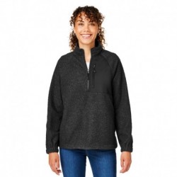 North End NE713W Ladies Aura Sweater Fleece Quarter-Zip