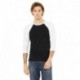 Bella + Canvas 3200 Unisex 3/4-Sleeve Baseball T-Shirt