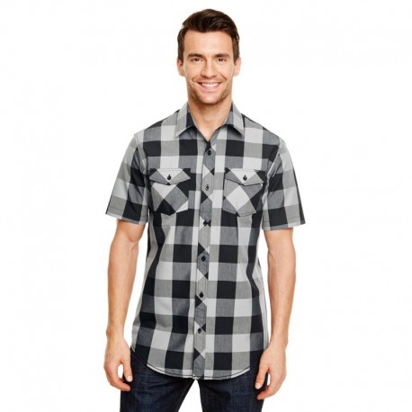 Burnside B9203 Mens Buffalo Plaid Woven Shirt