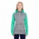 J America JA8618 Ladies Colorblock Cosmic Hooded Sweatshirt