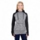 J America JA8618 Ladies Colorblock Cosmic Hooded Sweatshirt