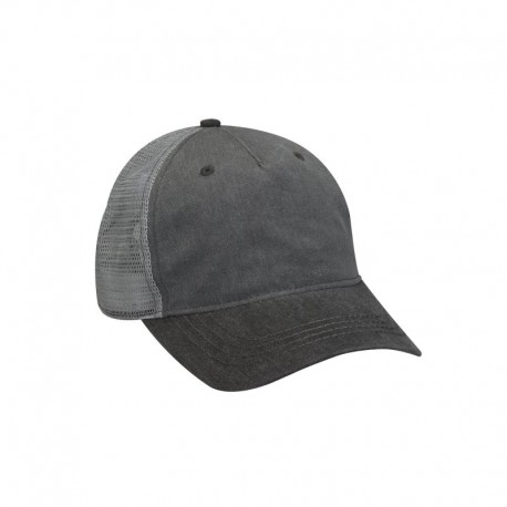 Adams EN102 Pigment-Dyed Twill & Mesh 5 Panel Trucker Cap