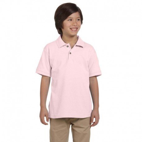 Harriton M200Y Youth 6 oz. Ringspun Cotton Pique Short-Sleeve Polo