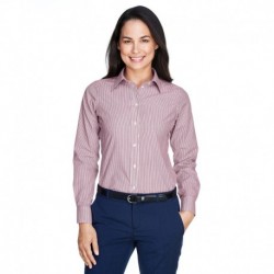 Devon & Jones D645W Ladies Crown Collection Banker Stripe Woven Shirt