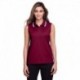 Devon & Jones DG20SW CrownLux Performance Ladies Plaited Tipped Sleeveless Polo