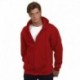 Bayside BA900 Adult 9.5oz., 80% cotton/20% polyester Full-Zip Hooded Sweatshirt