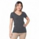 Bayside 5875 Ladies Fine Jersey V-Neck T-Shirt