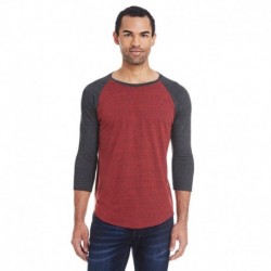 Threadfast Apparel 302G Unisex Triblend 3/4-Sleeve Raglan