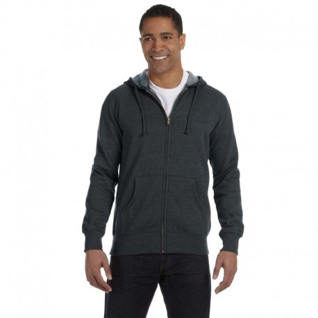 econscious EC5680 Unisex Heathered Full-Zip Hooded Sweatshirt