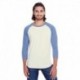 Threadfast Apparel 302G Unisex Triblend 3/4-Sleeve Raglan