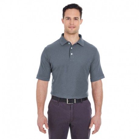 UltraClub 7510 Men's Platinum Honeycomb Pique Polo