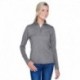 UltraClub 8618W Ladies Cool & Dry Heathered Performance Quarter-Zip