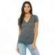 Bella + Canvas B6035 Ladies Jersey Short-Sleeve Deep V-Neck T-Shirt